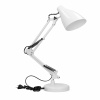 Biela oceľová stolná lampa, 60W