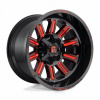 FUEL Fuel D621 Hardline 9x20 8x170 ET1 Gloss Black Red Tinted Clear 125.1