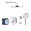 SANITINO - Sprchový set s batériou a telesom pod omietku Grohe, príslušenstvo kielle, chróm SANI21GKK013