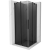 Mexen Velar Duo posuvný sprchový kút 80 x 80 cm, grafit, pištoľovo sivá kartáčovaná - 871-080-080-42-66