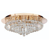 Searchlight Hanna 8Lt Flush - Gold Metal & Clear Crystal