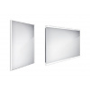 Nimco - Zrkadlo s LED osvetlením, 60x80 cm, hranaté, alumínium ZP 11002