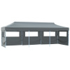 Skladací párty stan s 5 bočnými stenami 3x9 m antracitový-ForU-44981