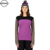 Tričko Mons Royale Wms Yotei Merino Ls purple bolt/walnut/black M 25/26 - Odosielame do 24 hodín