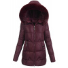 Factory Dámska zimná bunda Amira s kožušinou - bordová Farba: Bordová, Veľkosť: S