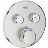 Grohe Grohtherm SmartControl vaňová/sprchová batéria podomietková s termostatom SuperSteel 29119DC0