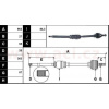 poloosa délka 963mm, 27 drážek u kola, 26 drážek u převodovky, manuální převodovka, AVORD - Francie P 1800P10