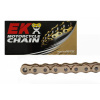 EK Extrémne pevná QX-krúžková reťaz Made in JAPAN EK 520 ZZZ 106 L zlatá metalíza, ZST technológia