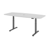 Nastaviteľný konferenčný stôl, el., pamäťový spínač, T-noha, 2200 x 1030/830 mm, sivý/grafit