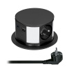 Solight 3z + USB A+C výsuvný blok zásuviek, 2m, čierny PP100USBC-B