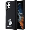 Púzdro Karl Lagerfeld Silicone Choupette Metal Pin pre Samsung Galaxy S24 Ultra - čierne (Púzdro Karl Lagerfeld Silicone Choupette Metal Pin pre Samsung Galaxy S24 Ultra - čierne)