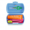 Curaprox Travel Set zubná kefka + CPS medzizubné kefky 2 ks + zubná pasta 10 ml darčeková sada, modrý