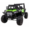Ramiz Buggy UTV Off-roader pre deti Zelená + diaľkové ovládanie + nosič batožiny + pomalý štart + EVA + MP3 LED
