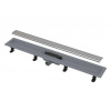 Alca Odtokové žľaby Sprchový žľab Simple 65 cm, s okrajom pre perforovaný rošt, vrátane roštu, nerezová mat APZ9-650M