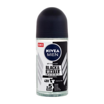 Nivea Men Invisible For Black & White Original Deo Roll-On guličkový antiperspirant 50 ml pre mužov