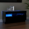zahrada-XL TV skrinka s LED svetlami čierna 80x35x40 cm 804446