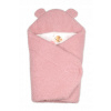 Baránková zavinovačka s kapucňou bavlna/baránok, Teddy,Baletka, púdr.ružová