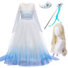 Kostým pre dievča - Elza Land of Ice 2 Elsa Dress White 128 (Elza Land of Ice 2 Elsa Dress White 128)