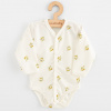 NEW BABY Dojčenské celorozopínacie body s dlhým rukávom z organickej bavlny Olivy New Baby Veľ. 56