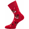 Dámske vianočné ponožky Sobi červené|37-41