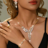 Naishide Jewelry Elegantný šperkový set v zlatom tóne s čírymi kamienkami