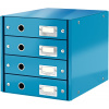 Zásuvkový box LEITZ Click & Store WOW, 4dielny, modrý (60490036)