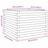vidaXL Záhradný kvetináč biely 60x60x45,5 cm masívna borovica - Biela - 202483-136160