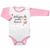Body dlhý rukáv s vtipným textom Baby Nellys Miluju noční svačinky holka