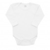 Luxusné bavlnené body dlhý rukáv New Baby - biele
