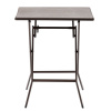 Kempingový skladací stôl, hnedý 61,5x61,5x73cm 62439 ZUM1008
