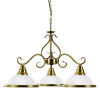 PREZENT 75361 VIOLA 3xE14/40W,GOLD BRASS/WHITE,PENDANT