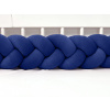 Vulpi Mantinel do postieľky Vrkoč 180cm Velvet Handmade Farba: tmavomodrá