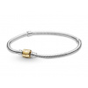 Pandora Elegantný strieborný náramok so zlatou sponou 599347C00 20 cm
