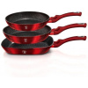 BerlingerHaus Panvica sada 3 ks Burgundy Metallic Line