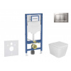 GEBERIT - Duofix Set předstěnové instalace, klozetu Arkas a sedátka softclose, tlačítko Sigma30, lakovaný chrom mat/chrom SANI11CA1113B