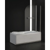 AQUATEK GLASS L2 100cm vaňová zástena, profil chróm - sklo frost (63)