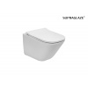 Roca GAP Square Compacto WC misa závesná Rimless, zadný odpad, biela SUPRAGLAZE® bez sedátka A34647AS00