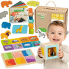 Woopie Let's Go Green WOOPIE GREEN Box XXL Montessori vzdelávací senzorický box 7v1 31-36 mesiacov. FSC