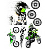 CUKROVÁ potlač TORTOVÝCH POPLATKOV MOTO CROSS motorka dekorácia narodeniny a4