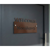 Horný výrez Welcome - rodinná tabuľa 30cm Farba a štýl: Hnedá tabuľa