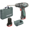 Metabo PowerMaxx SB Basic aku príklepová vŕtačka, 2-cestný, vr. 2x aku, + púzdro, 600385500; 600385500