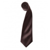 Premier Workwear Pánska saténová kravata PR750 Brown -ca. Pantone 476 144 x 8,5 cm
