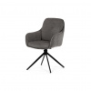 AUTRONIC Jedálenská stolička, sivá, látka, DCH-P3174 GREY2