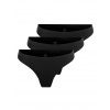 3PACK dámske tangá ONLY bezšvové čierne (15211630-Black) S