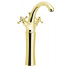Sapho ANTEA stojánkova umývadlová batéria vysoká s výpusťou, výška 300mm, zlato 3275L