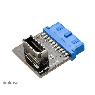 AKASA redukce AK-CBUB51-BK USB 3.0 19-pin MB header na USB 3.1 20-pin Key A connector AK-CBUB51-BK