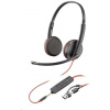 Poly Blackwire 3225, slúchadlá, USB-C/A adaptér, stereo 8X229A6