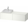 DURAVIT White Tulip závesná skrinka pod umývadlo na dosku (umývadlo vľavo), 2 zásuvky, 1600 x 550 x 408 mm, biela matná lakovaná, WT4864L36360000
