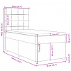 vidaXL Posteľný rám boxspring s matracom krémový 90x190 cm látka - Krémová - 203964-137627