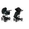Kočík kombinovaný I-BEBE I-STOP Chróm - black - 2v1